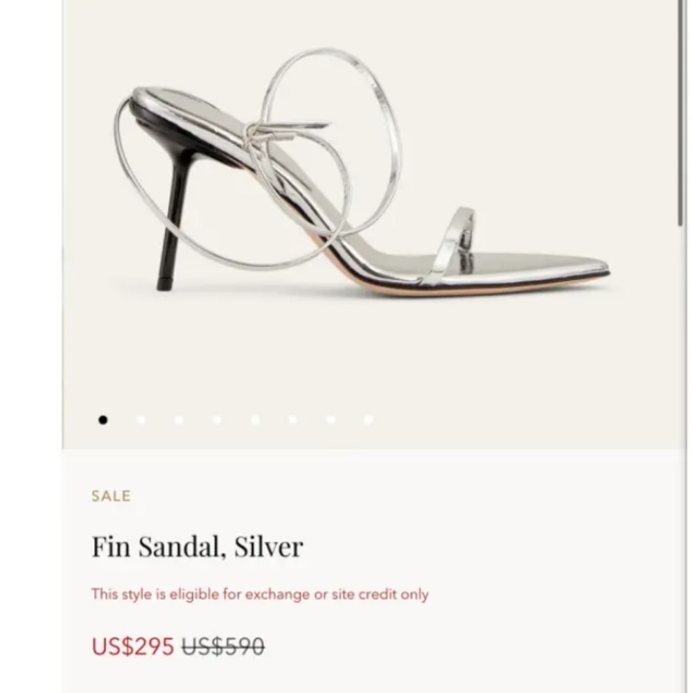 Dear Frances Silver Fin Sandal